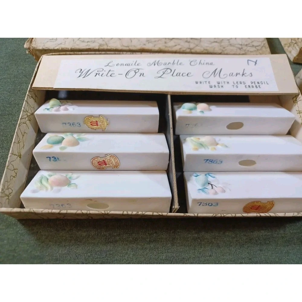Lenwile‎ Marble China Write-On Place Marks Ardalt Lot Of 2 Sets Of 6